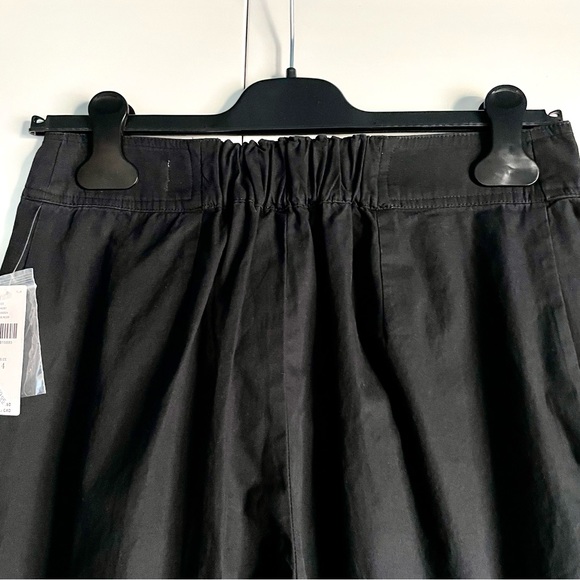 Anthropologie Pleated Poplin Wide-Leg Trousers In Black Size 4 NWT - Picture 11 of 12